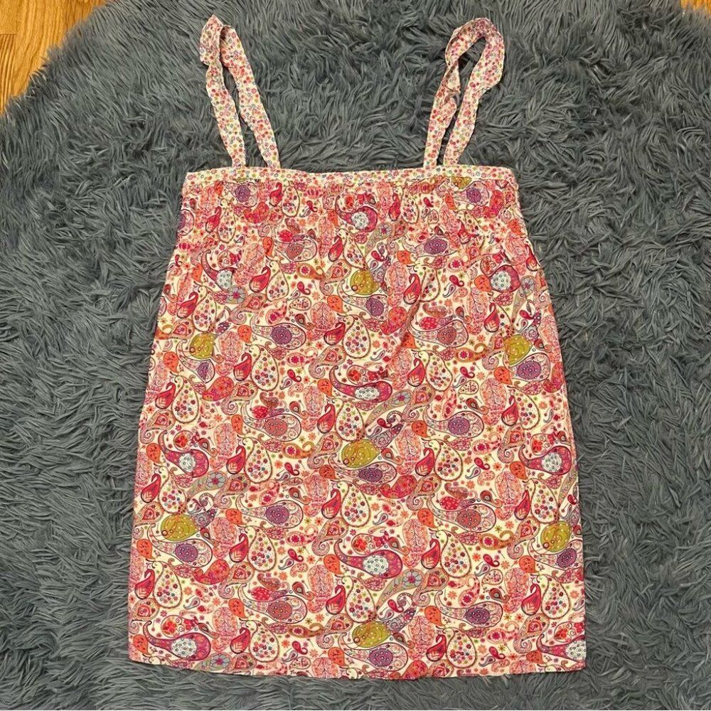 Liberty of London for Target Girl's Pink Paisley Smocked Dress Size XL